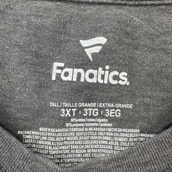 Atlanta Braves Shirt Mens 3XT Tall Gray MLB Baseball Fanatics Graphic Tee - Picture 4 of 8